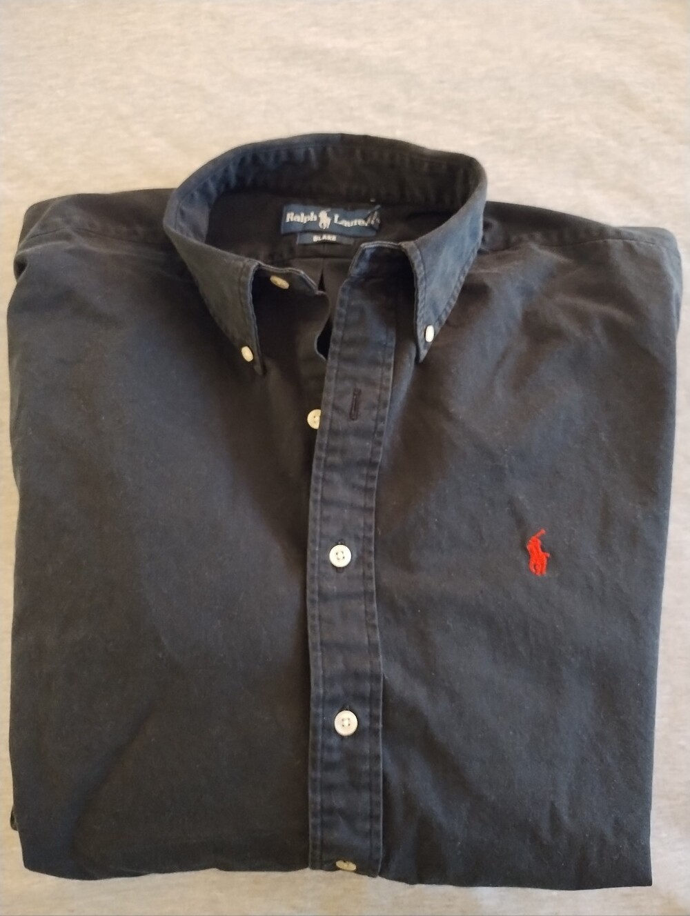Ralph Lauren Blake 100% Cotton Button Down Shirt Men's Size XL - Black
